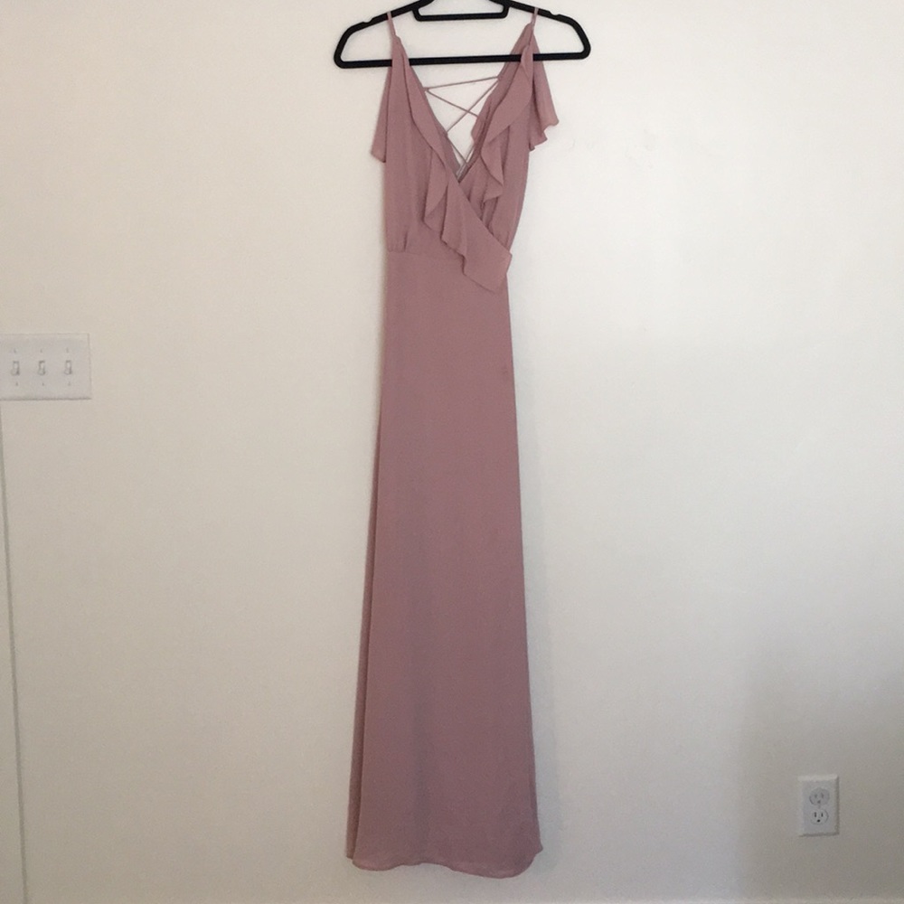 Nordstrom Mauve Wrap Maxi Dress